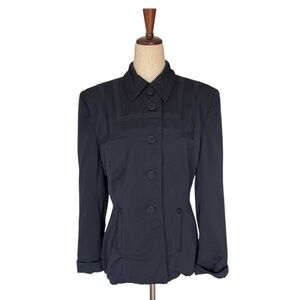 Vintage 40s Forties Bullock's Navy Women's Wool Jacket Blazer